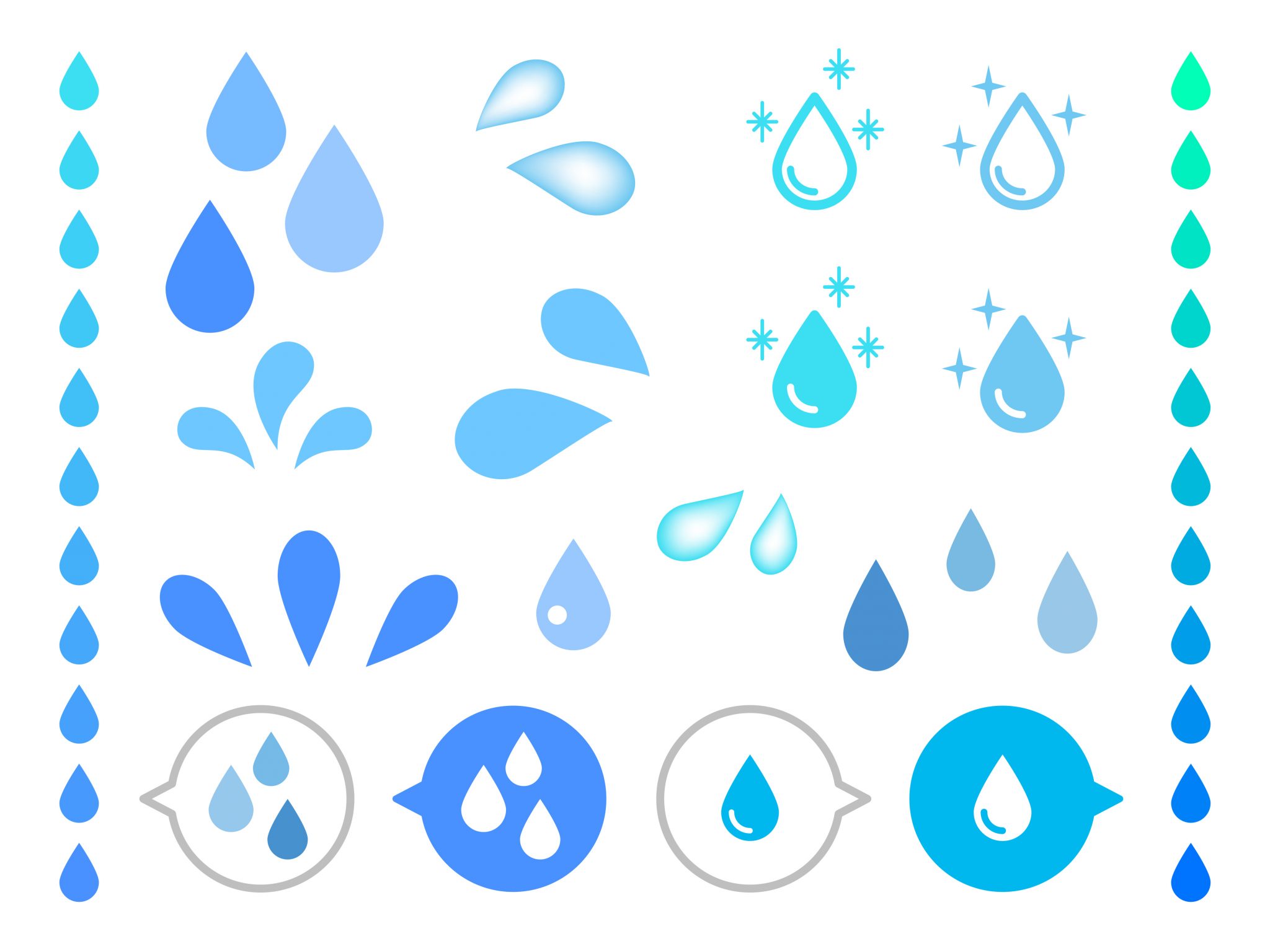 💦 Water Emoji Splashing a Few Droplets of Water 💧 Without the Wetness