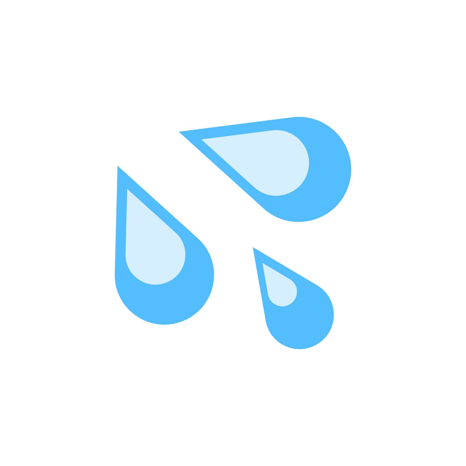 💦 Water Emoji Splashing a Few Droplets of Water 💧 Without the Wetness